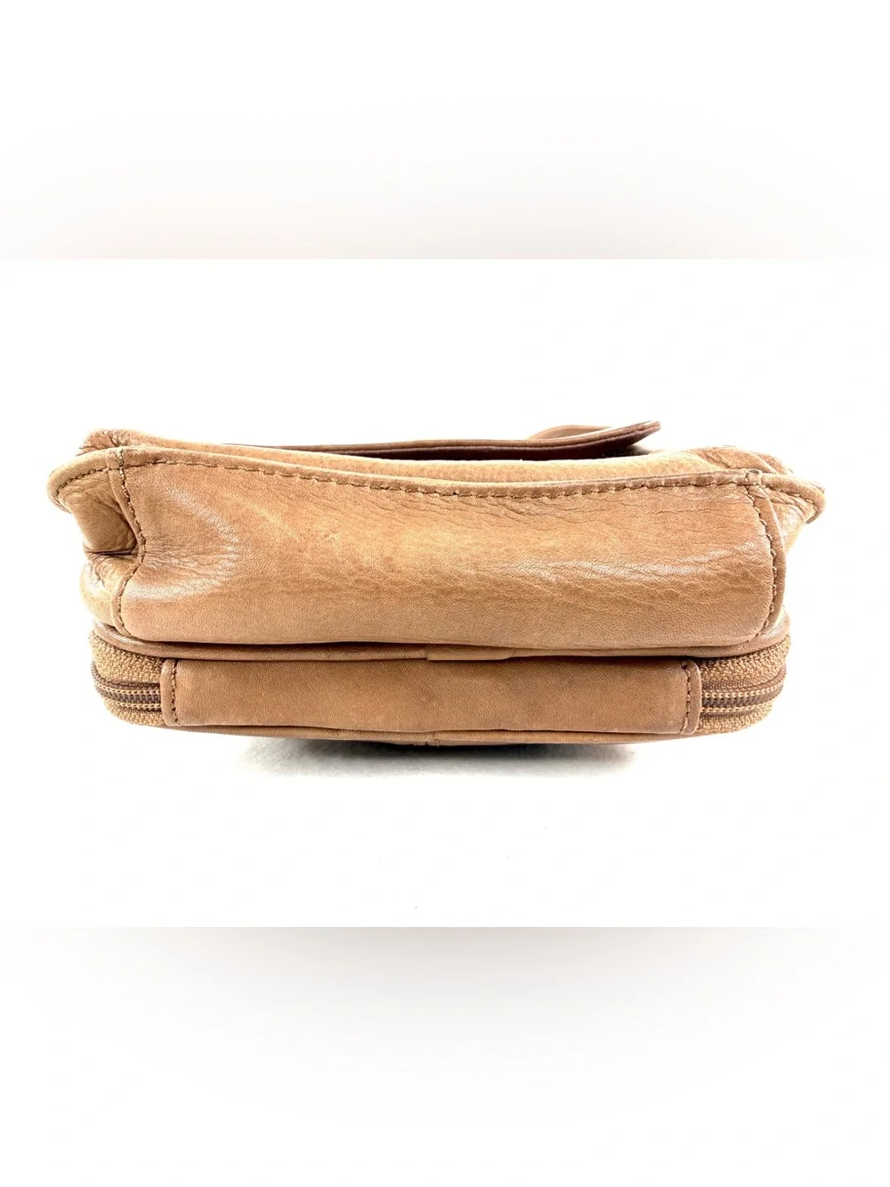 Fossil Tan Textured Leather Small Shoulder Crossbody Bag Organizer sl8751